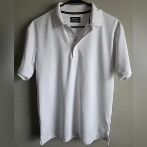 Ben Hogan Performance White Polo Shirt, Golf Athletic Short Sleeve, Size Small